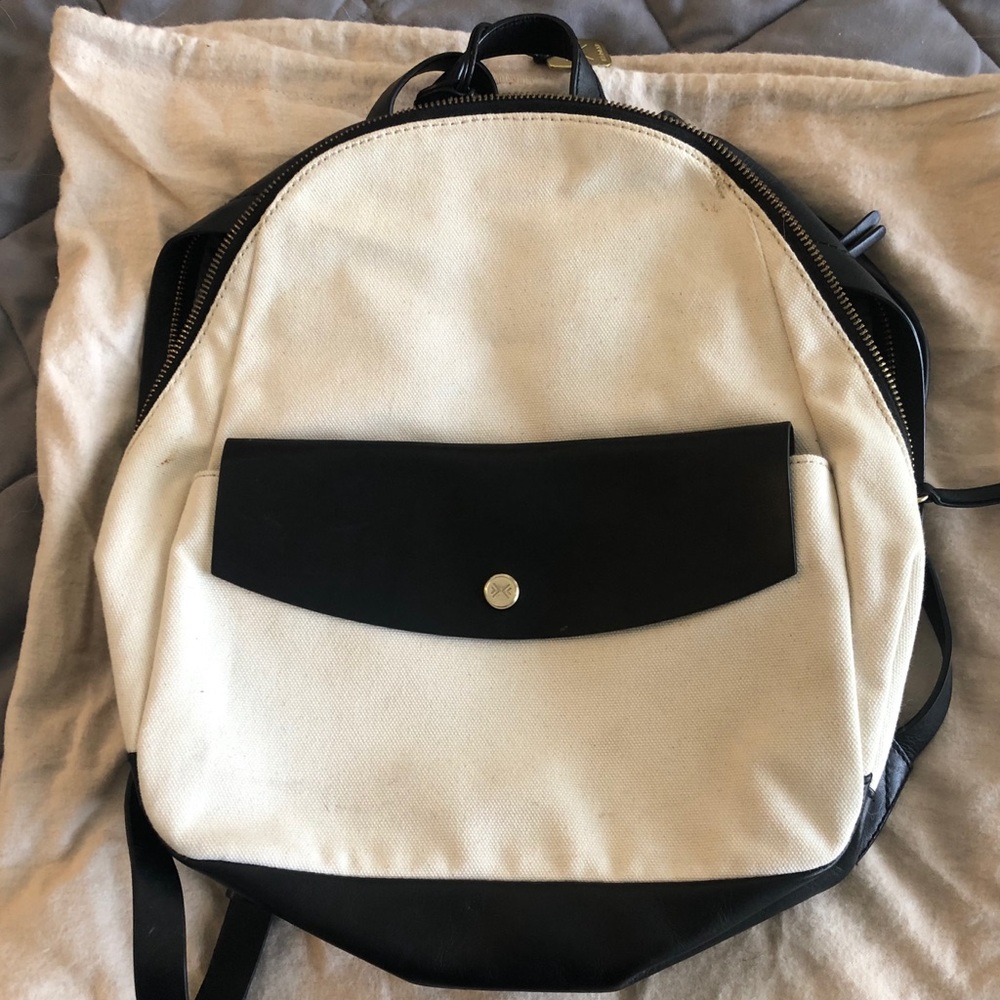 Black and white Skagen Denmark backpack